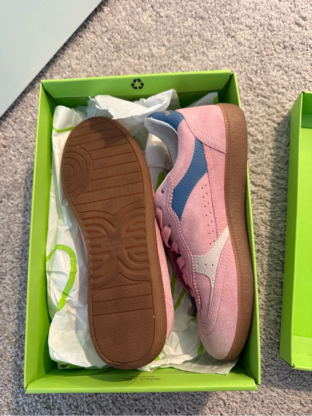 Sam Edelman Pink And Blue Suede Kallen Sneakers